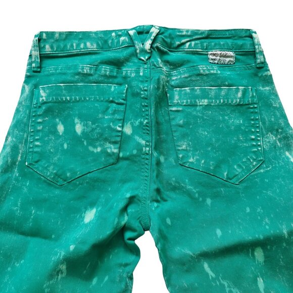 Goldsign Glam Women's ankle Bleached green 5 pockets denim Jeans Size 28 NWOT - Picture 9 of 15
